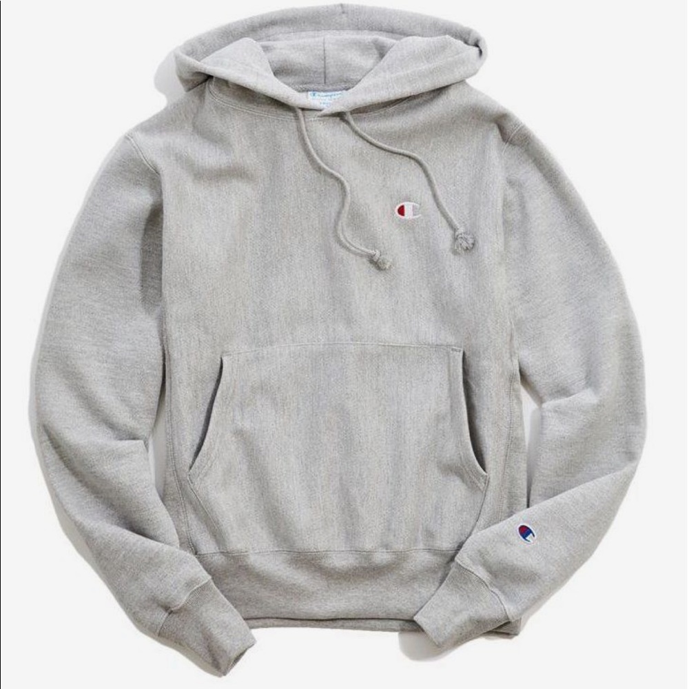Men’s Grey reverse weave Champion hoodie